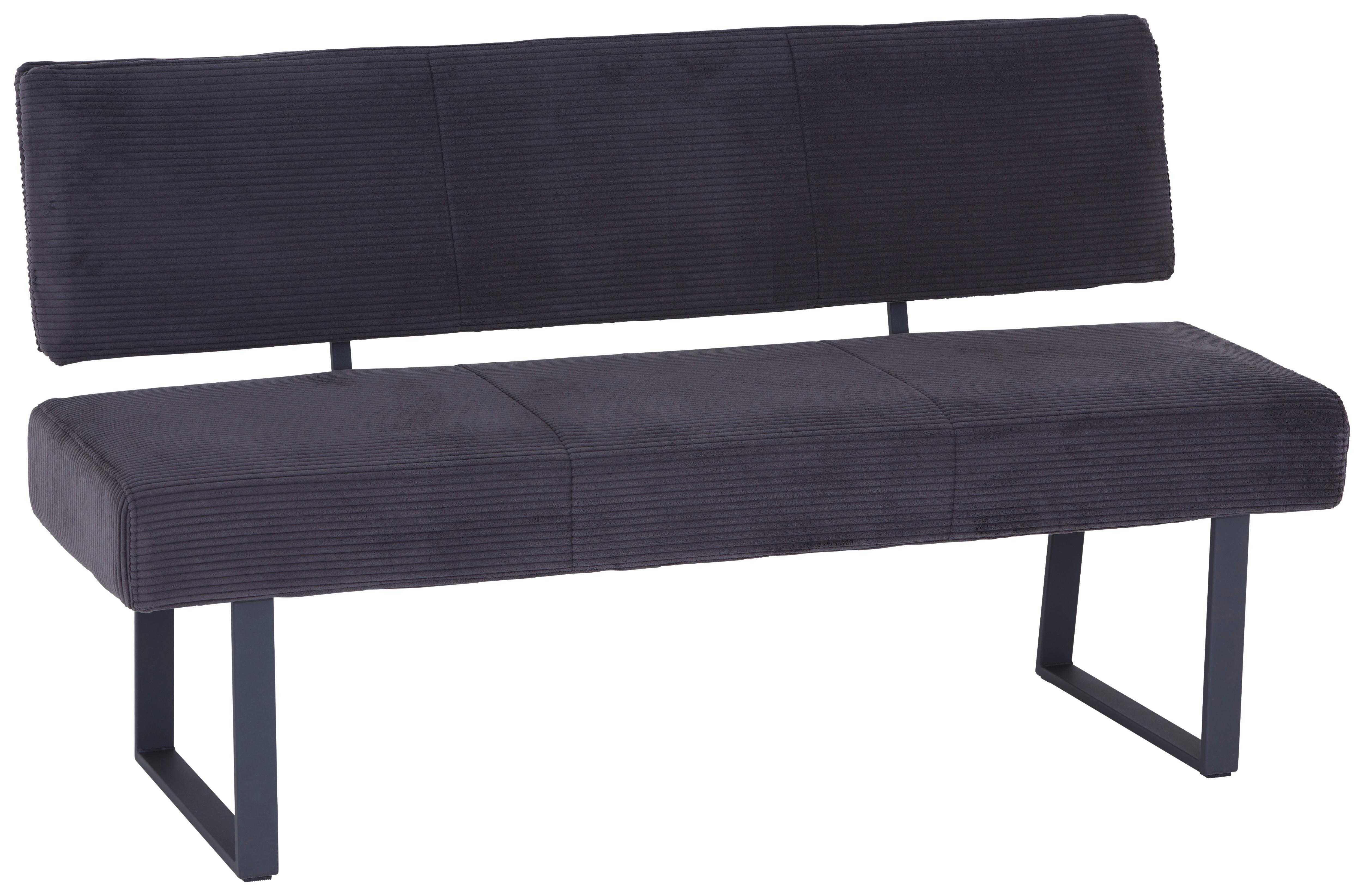 Klop Olivia, Antracit - črna/antracit, Moderno, kovina/tekstil (160/91/61cm)