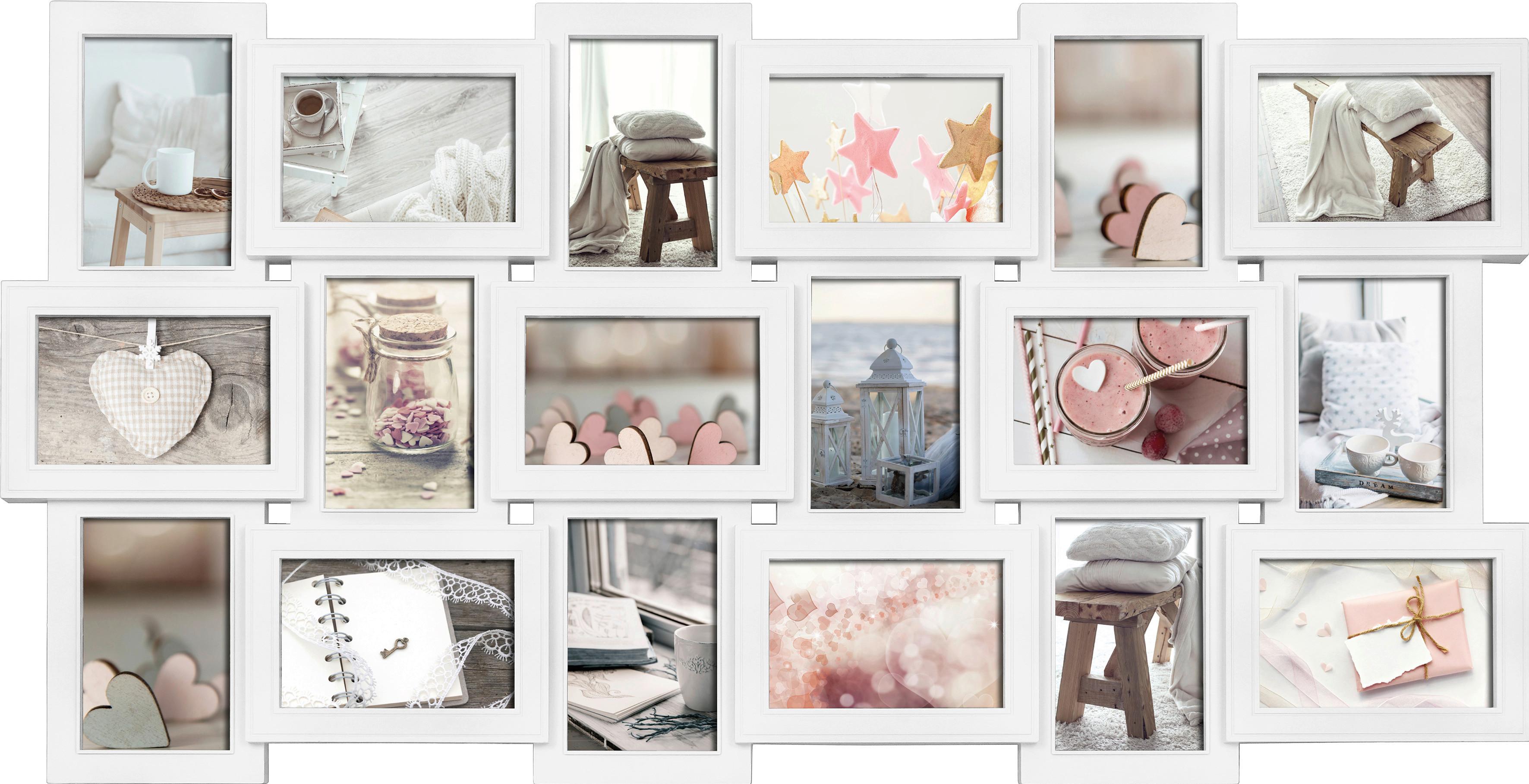 RAMKA NA ZDJĘCIA KOLAŻ 639411 - biały, Lifestyle, tworzywo sztuczne (90/47/2,5cm)