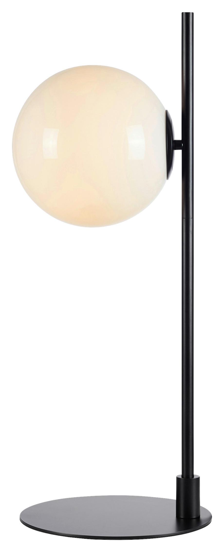 Tischleuchte Dione Table max. 40 Watt - Schwarz/Weiß, Basics, Glas/Metall (24/24/32,5cm) - Markslöjd