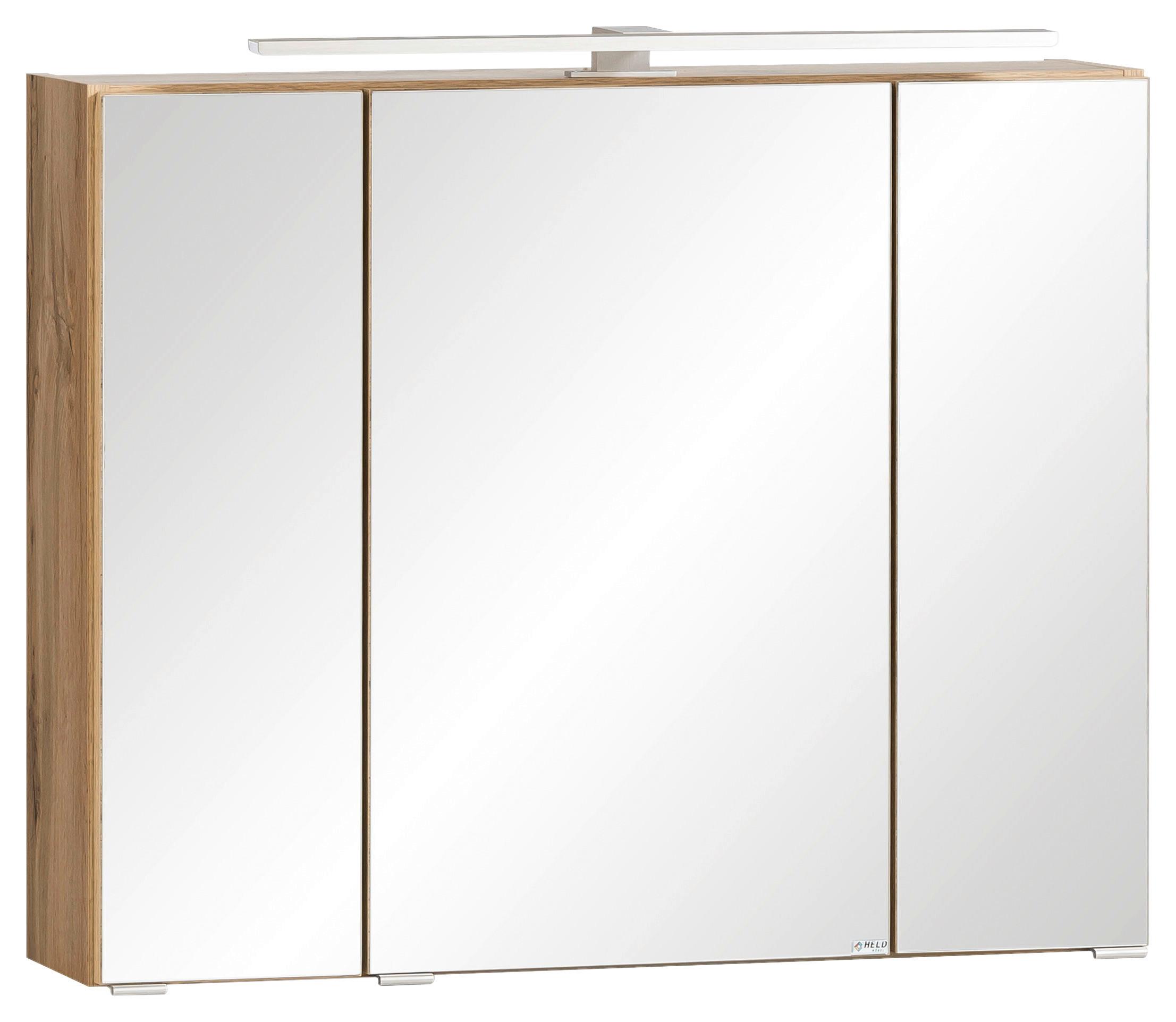 Spiegelschrank Varese ca. 80x64 cm Wotaneiche Dekor - MODERN, Glas/Holzwerkstoff (80/64/20cm) - Held