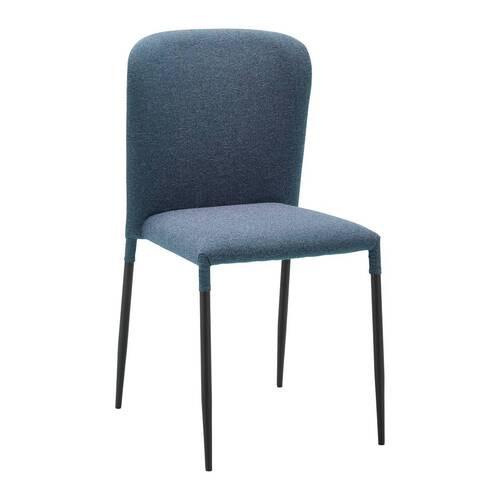 KRZESŁO NIO - niebieski/czarny, Modern, metal/drewno (43/86/53cm) - Bessagi Home