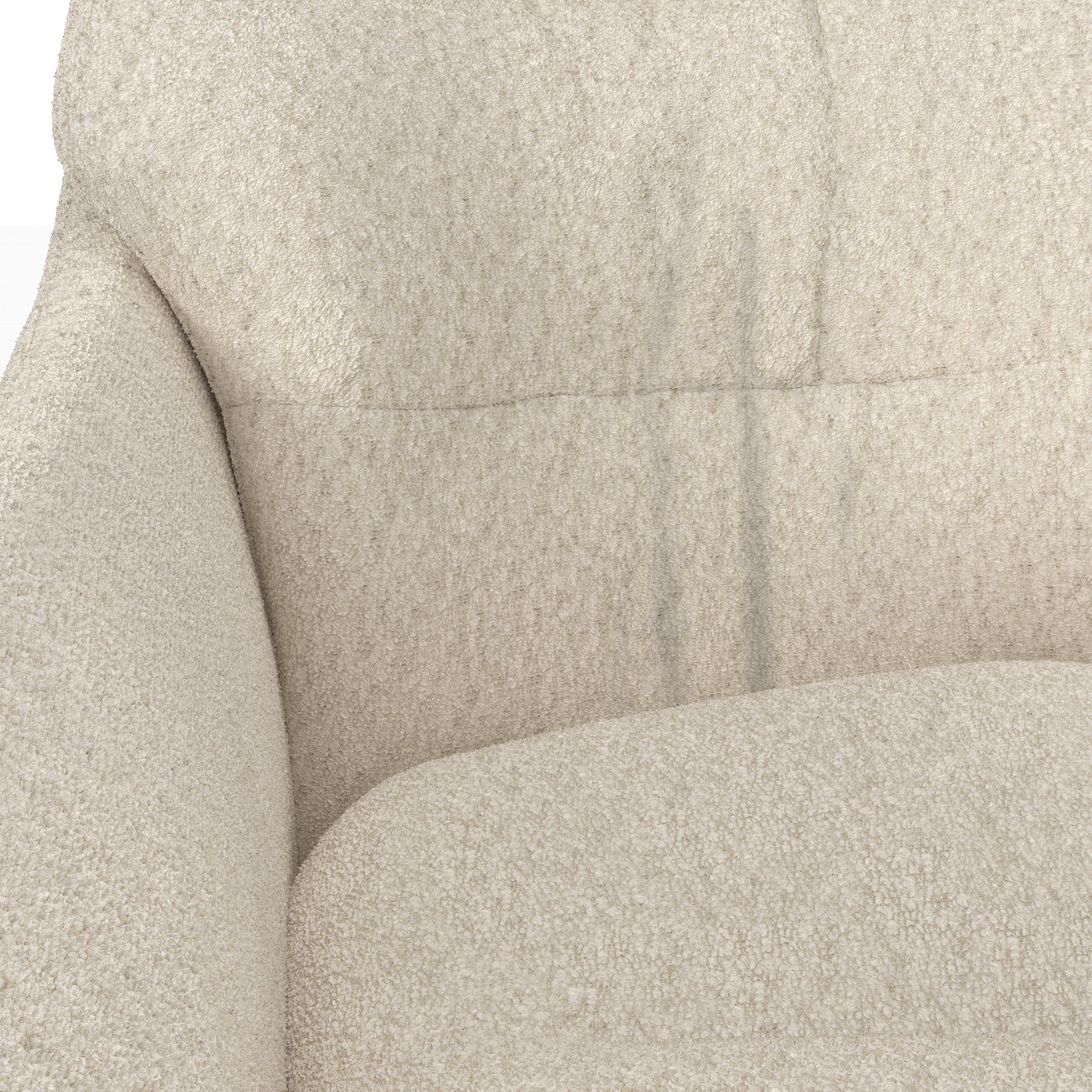STOL MED ARMSTÖD JUANA - cremefärgad/naturfärgad, Modern, trä/textil (61/93/65cm) - Bessagi Home