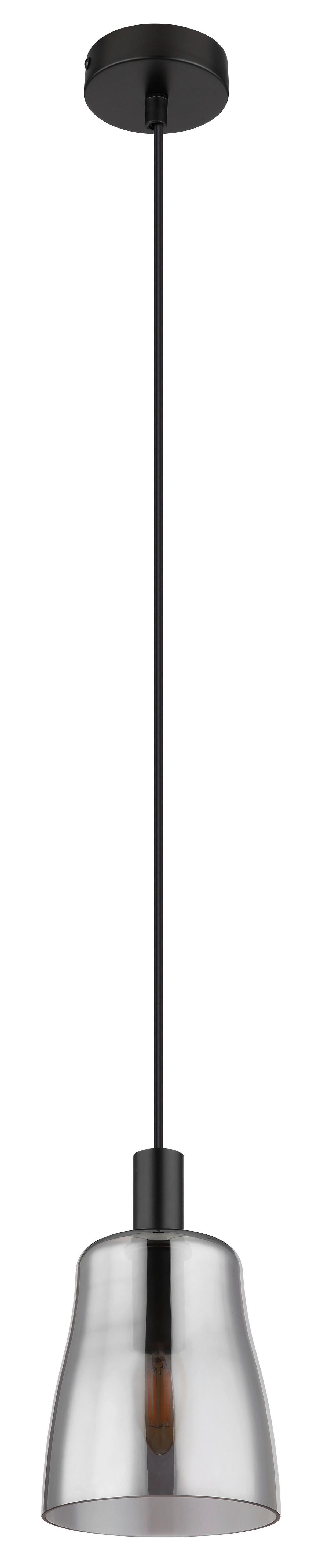 Hängeleuchte Garri max. 40 Watt - Schwarz, Design, Glas/Metall (14,5/120cm) - Globo