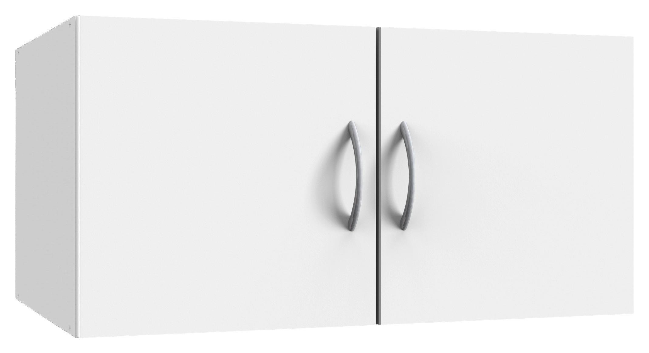 NADSTAWKA NA SZAFĘ MULTIRAUMKONZEPT - biały/kolor aluminiowy, Basics, materiał drewnopochodny/tworzywo sztuczne (70/40/40cm) - Xora