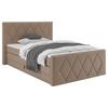 Boxspringbett Josie B Cappuccino ca. 140x200cm - Schwarz/Cappuccino, KONVENTIONELL, Holz/Holzwerkstoff (140/200cm) - Mömax