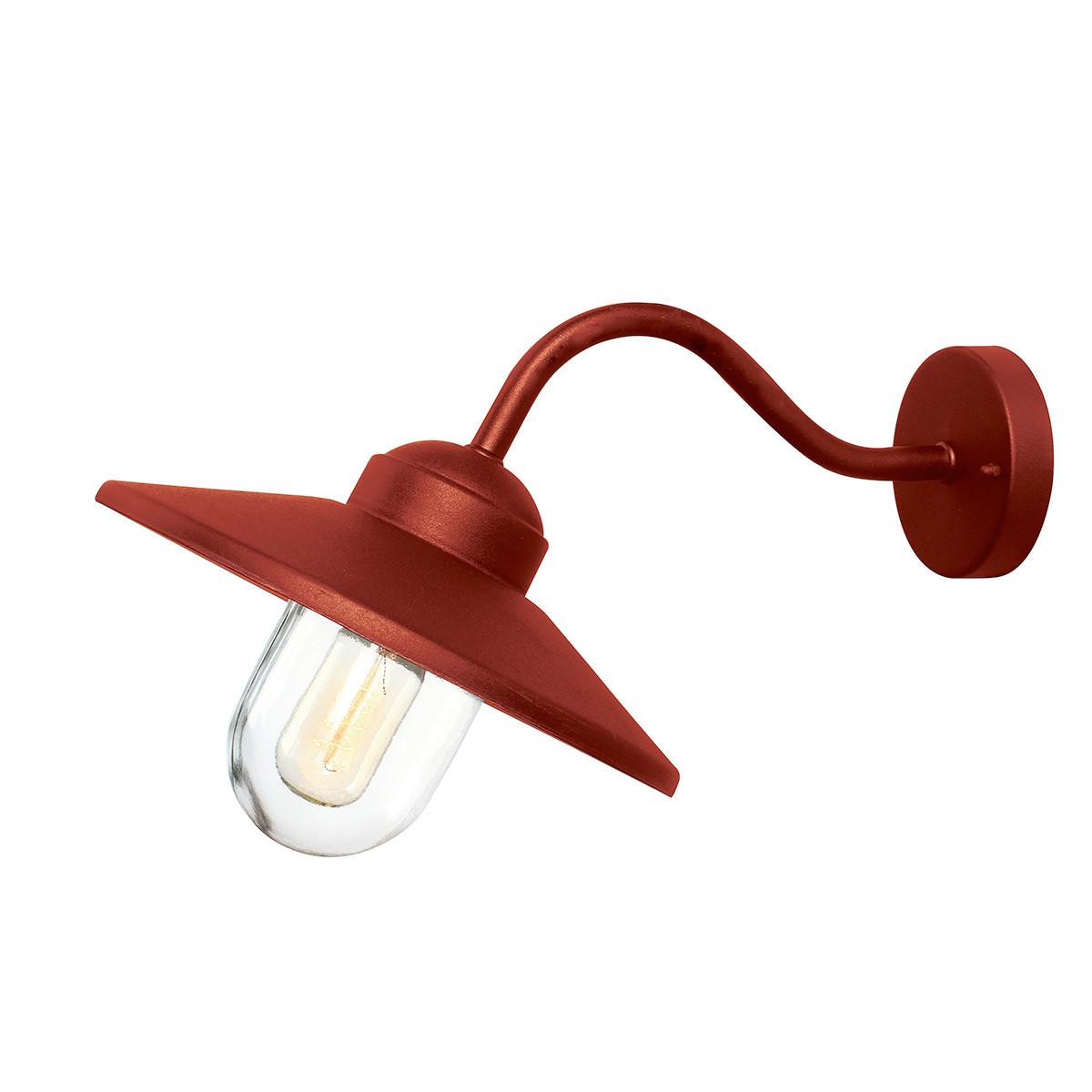 Kültéri Falilámpa Klampenborg-Oxr - piros, Konventionell, üveg/fém (42/27.5/25.5cm) - Elstead Lighting