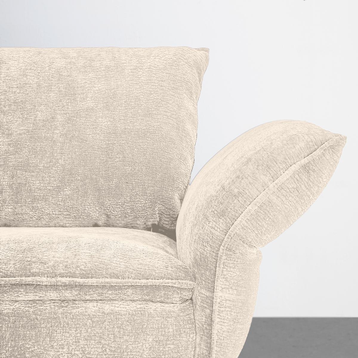 Megasofa Ottawa Beige Armlehnfunktion, ohne Kissen - Beige/Schwarz, MODERN, Textil/Metall (272/87/107cm) - Premium Living