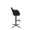 BARPALL VALLETTA - svart/antracit, Klassisk, metall/textil (57/92-119/52cm) - Premium Living