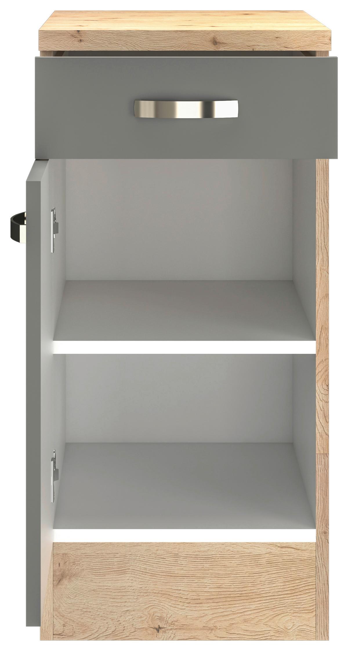 Corp inferior de bucătărie SHADOW    US40 - gri închis/stejar San Remo, Modern, material pe bază de lemn (40/85/60cm)