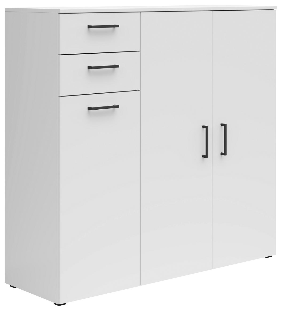 Comodă MULTI - alb, Modern, material pe bază de lemn (120/115/40cm) - Modern Living