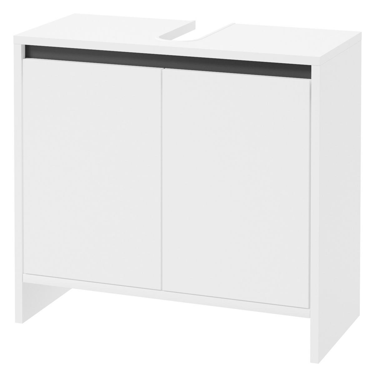 SZAFKA POD UMYWALKĘ SLITO - antracytowy/biały, Basics, materiał drewnopochodny (60/55/28cm) - MID.YOU