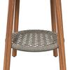 BALKONGMÖBLER SET BARDOLINO - ljusgrå/akaciefärgad, Modern, metall/trä (61/62/79cm) - Mömax