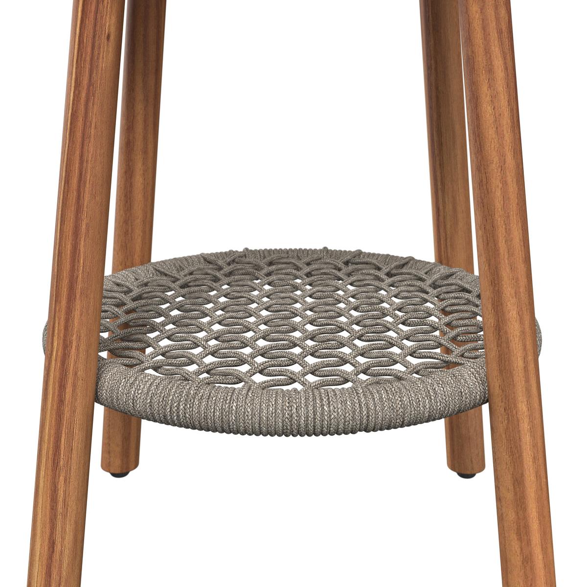 Balkonszett Bardolino - világosszürke/akáciaszínű, Modern, textil/fa - Mömax