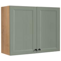 Küchenoberschrank Cascada Grün - Eichefarben/Schwarz, MODERN, Holzwerkstoff/Metall (90/72/35cm) - Nobilia