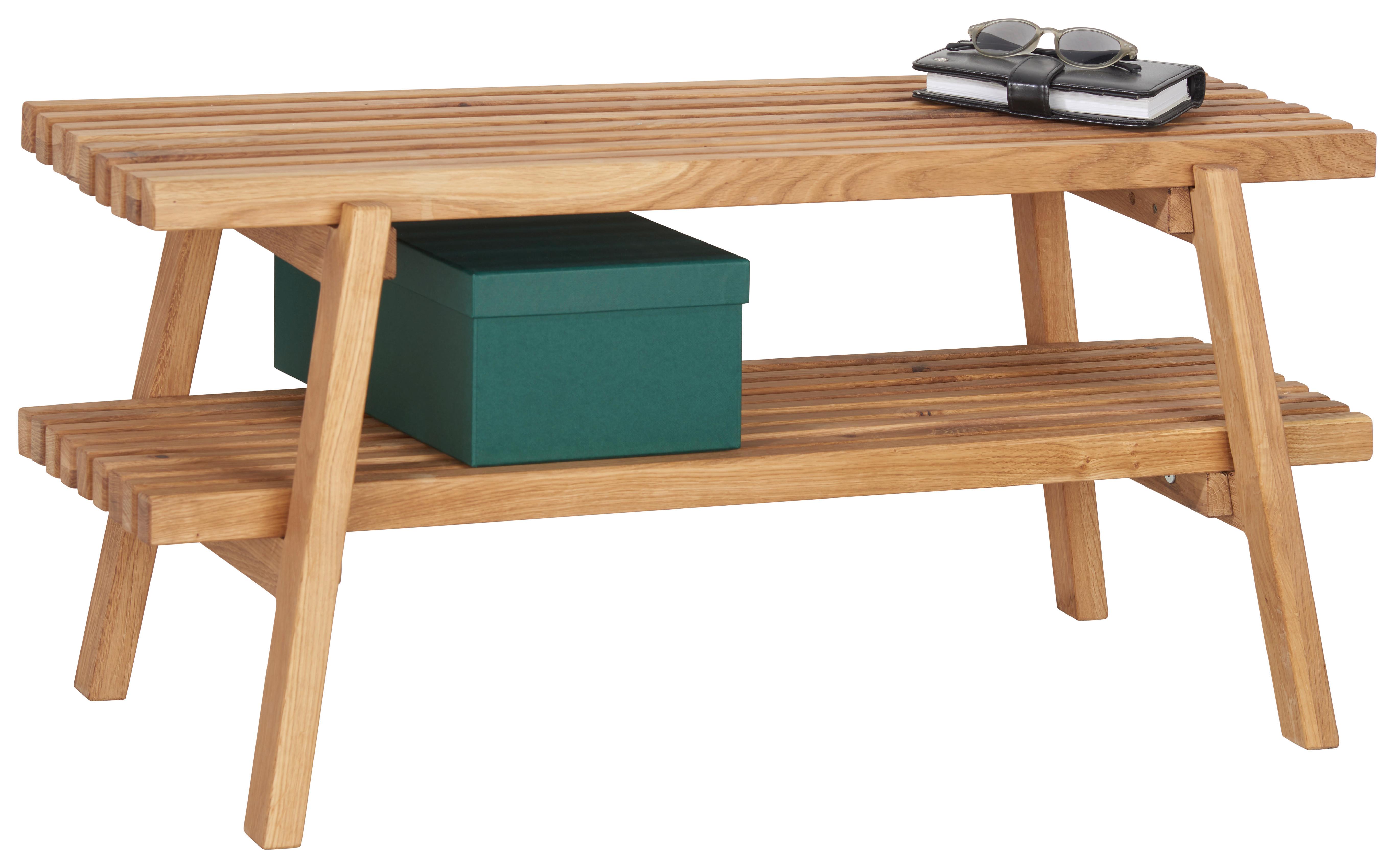 SIEDZISKO DO PRZEDPOKOJU STUDIOLINE - kolor dębowy, Natur, drewno (100/45/40cm) - Linea Natura