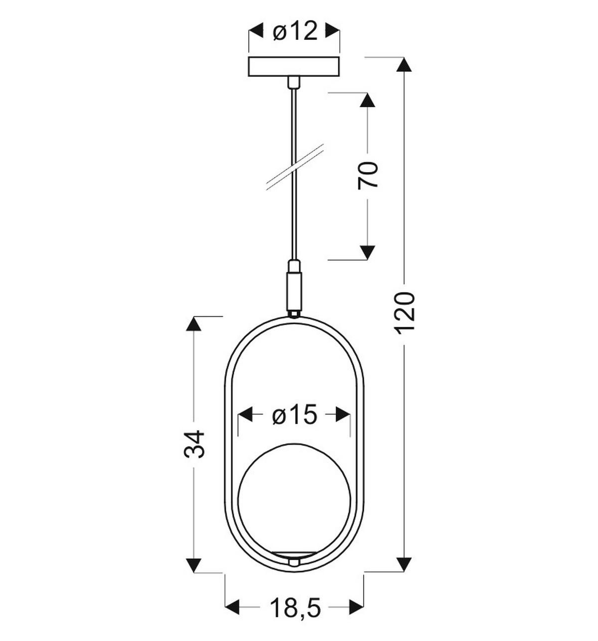 Hängeleuchte Weiß/Goldfarben max. 28 Watt - Weiß, Design, Glas/Metall (18,5/15/120cm)