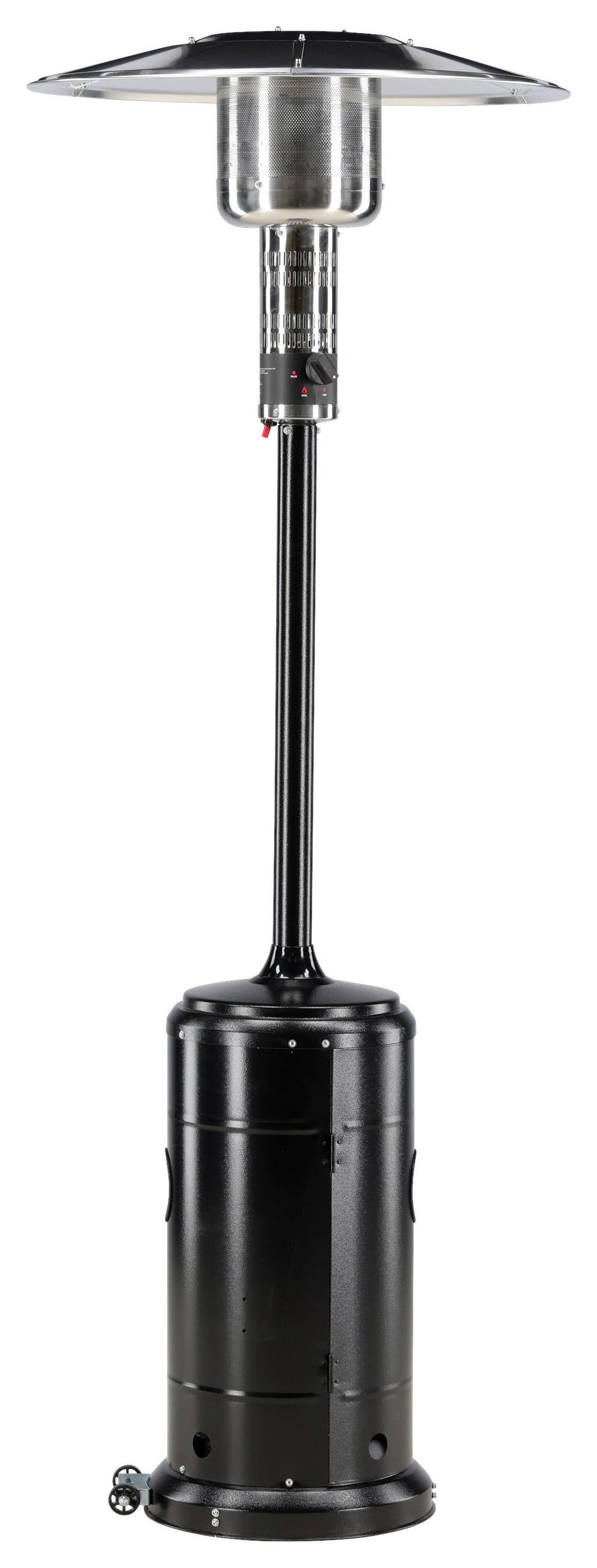 Terrassenstrahler Hottie ca. 81,5x225x82 cm Schwarz - Silberfarben/Schwarz, KONVENTIONELL, Metall (81.5/225/82cm) - Gardenson