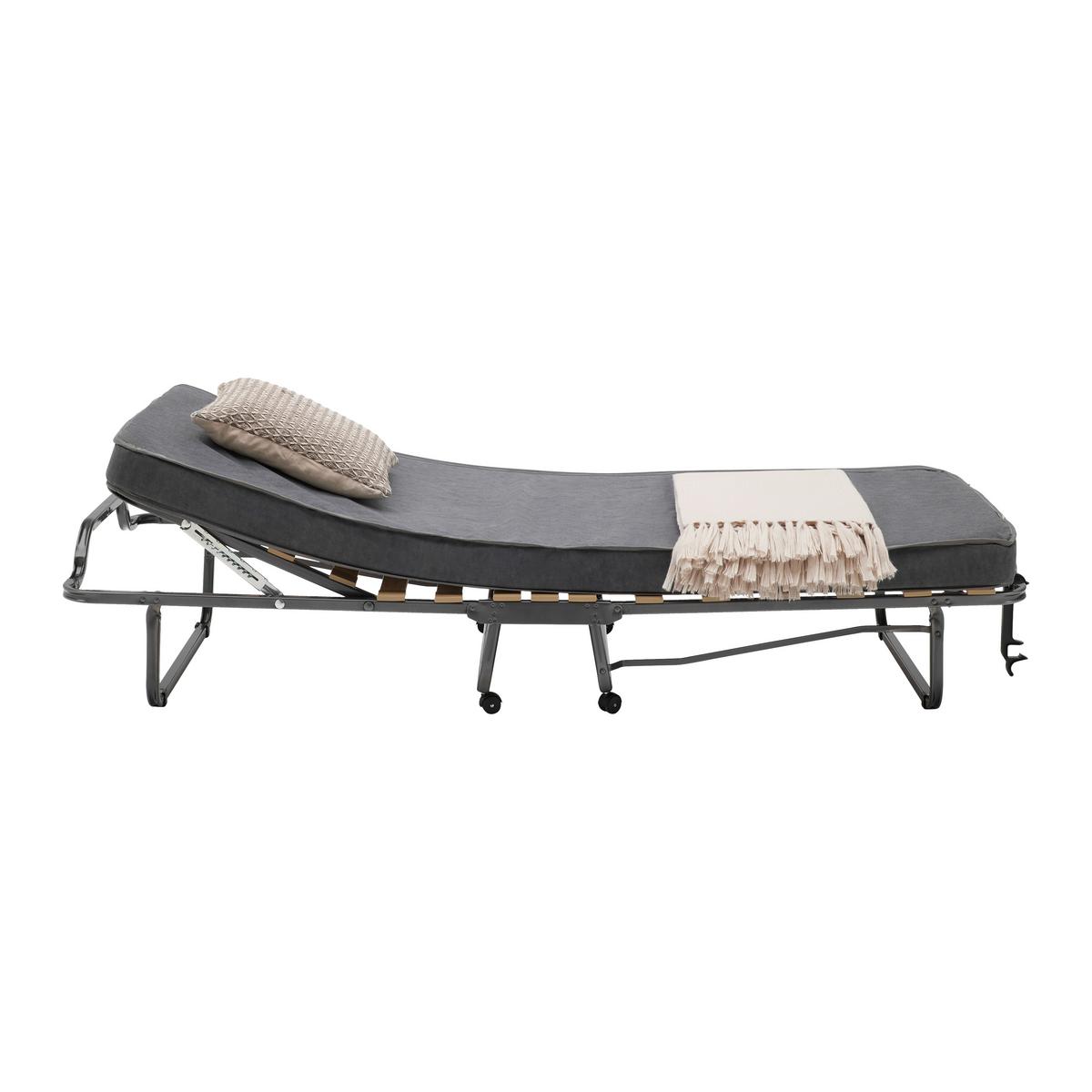 Klappbett Best Anthrazit ca. 80x195cm - Anthrazit, Konventionell, Metall (80/195cm) - Mömax