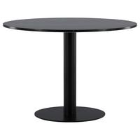 Esstisch Estelle Ø ca. 106 cm Schwarz - Dunkelgrau/Schwarz, Design, Stein/Metall (106/106/75cm) - Livetastic