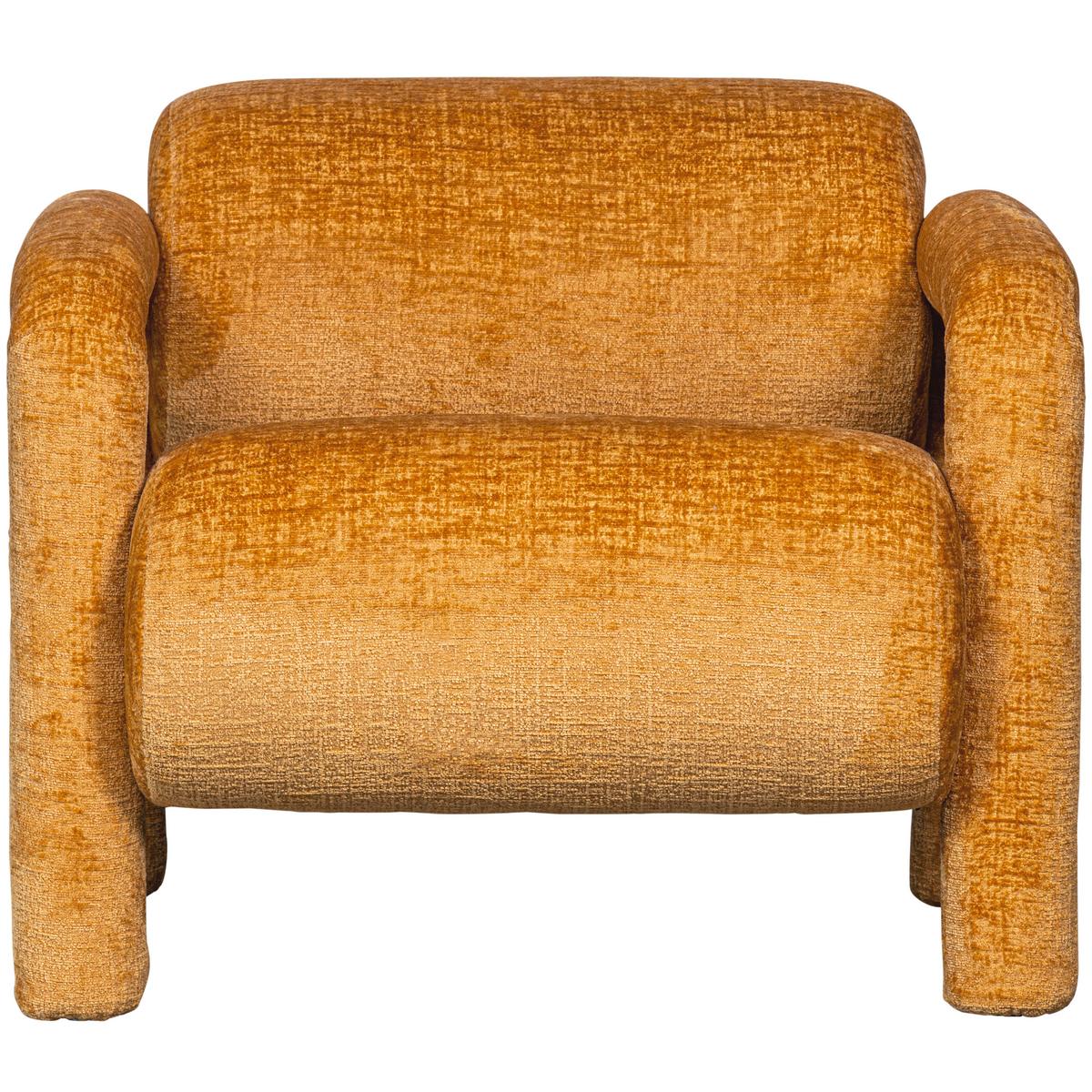 Sessel Lenny Goldfarben - Goldfarben, Design, Textil (76/65/82cm) - Livetastic