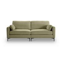 3,5-Sitzer-Sofa Venti Grün - Schwarz/Grün, Basics, Holz/Textil (225/92/97cm) - MID.YOU