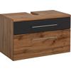WASTAFELONDERKAST FLOAT  -TOP- -BASED- - Eikenkleuren/Chroomkleuren, Modern, Houtcomposiet/Metaal (75/60/46cm) - Based