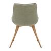 STOL LOU - ljusgrön/ekfärgad, Modern, metall/trä (52/84/60cm) - Mömax