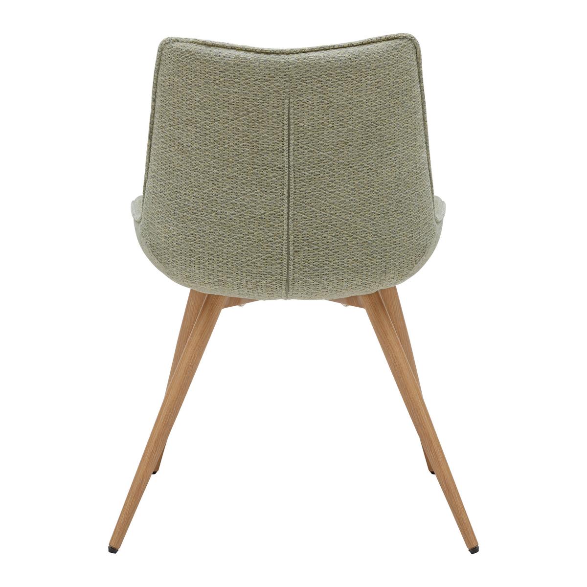 Stuhl Lou Hellgrün/Eichefarben - Eichefarben/Hellgrün, Modern, Holz/Textil (52/84/60cm) - Mömax