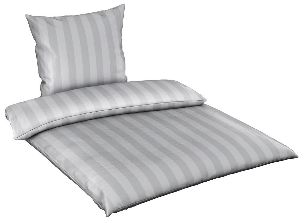 POŚCIEL DOBBY - kolor srebrny, Konventionell, tkanina (200/200cm) - Novel