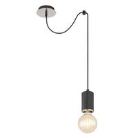 Viseća Svjetiljka P/v: 12/160cm - crna, Basics, drvo/metal (12/160cm) - Globo