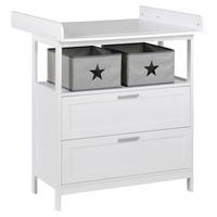 Wickelkommode White Weiß - Weiß, ROMANTIK / LANDHAUS, Holzwerkstoff/Kunststoff (87/100/75cm) - Based
