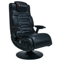 Gamingsessel X-Pro ca. 62x106x87cm Schwarz - Schwarz, MODERN, Leder/Kunststoff (62cm) - X Rocker
