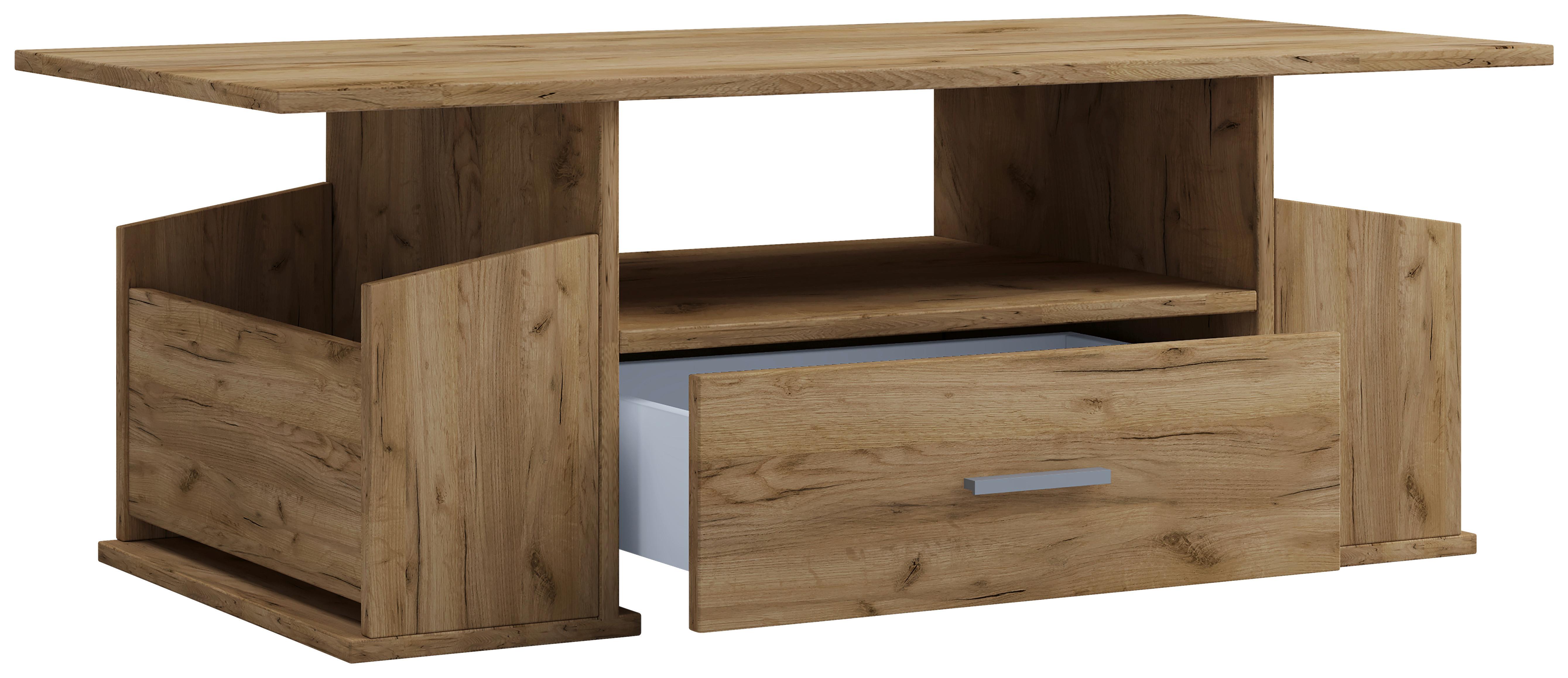 COUCHTISCH JUNATA - Honigeiche/Grau, Design, Holzwerkstoff/Kunststoff (110/52/44cm) - MID.YOU