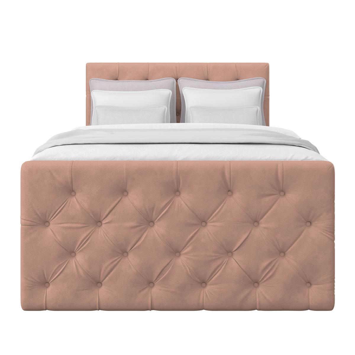 Boxspring Krevet Elio - bež/prljavo ružičasta, Romantično / ladanjski, tekstil/plastika (140/200cm) - Modern Living