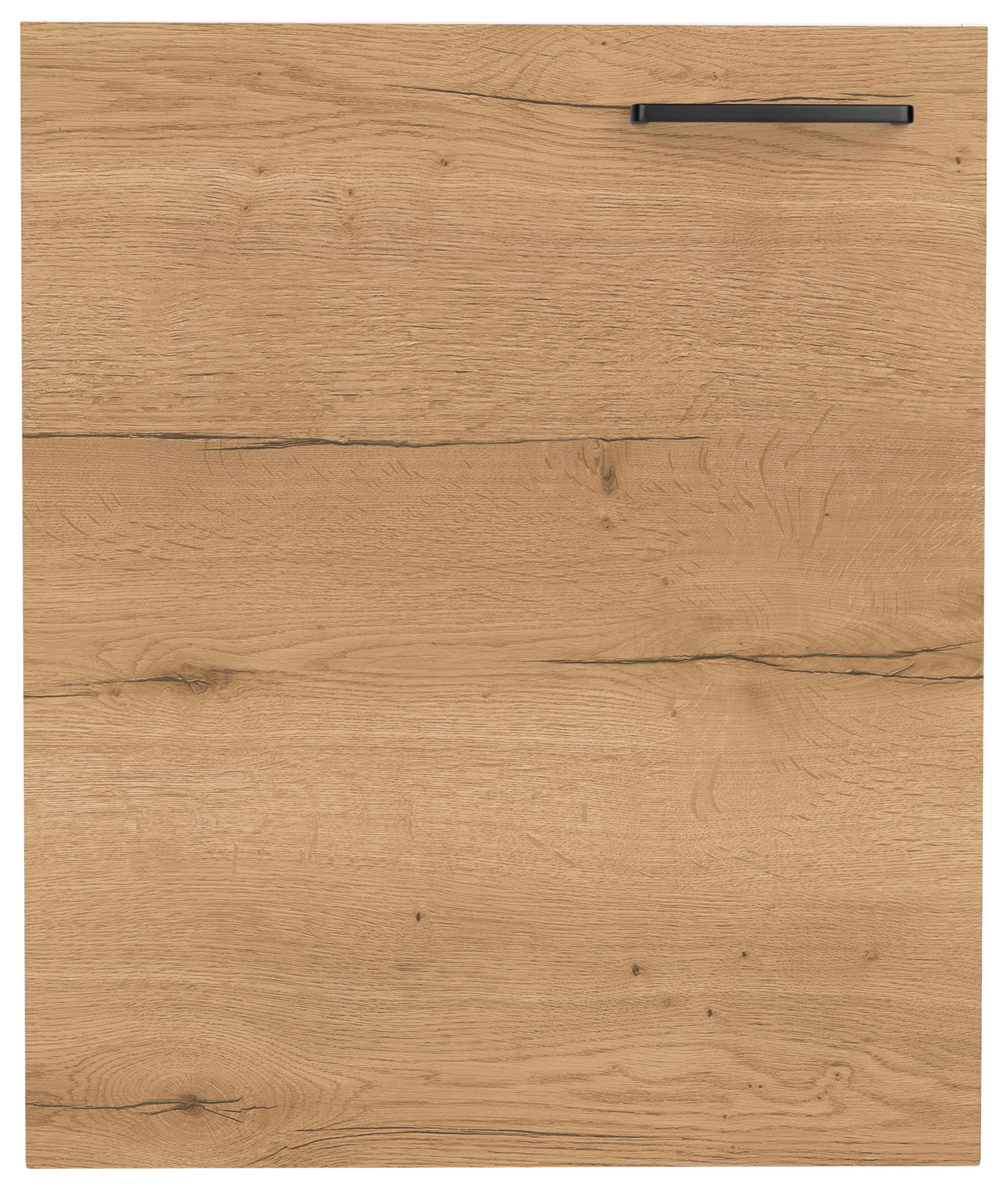 Küchenschrankfront Structura Eiche - Eichefarben/Schwarz, MODERN, Holzwerkstoff/Metall (60/72/1,9cm) - Nobilia