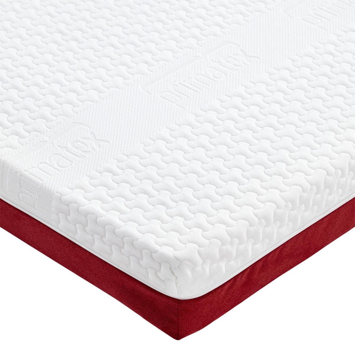 Madrac S Džep. Opruž. Jezgrom Enjoy - Mia - bijela/crvena, tekstil (90/200cm) - Primatex