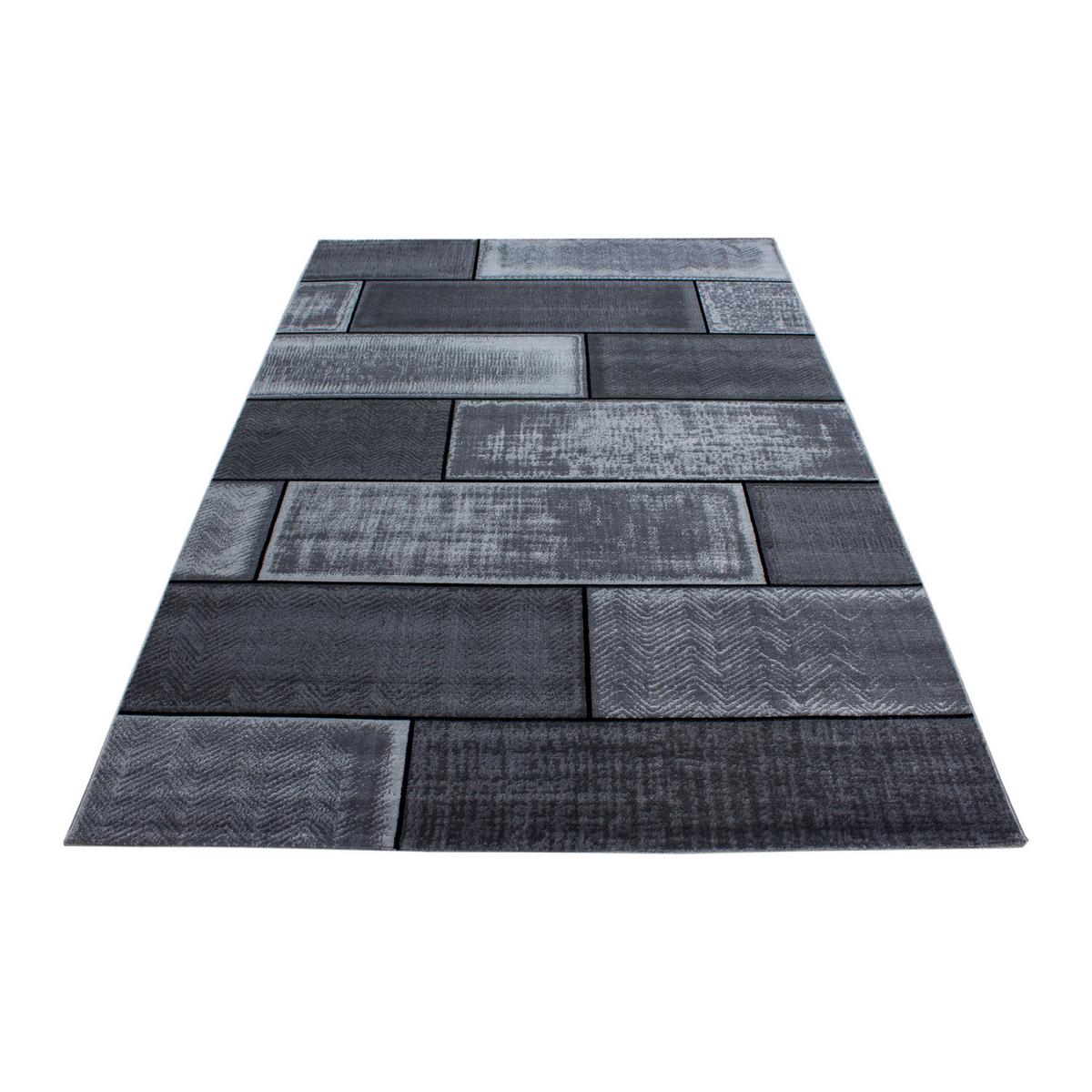 Webteppich Plus Black Schwarz ca. 160x230cm - Schwarz, KONVENTIONELL, Textil (160/230cm) - Novel