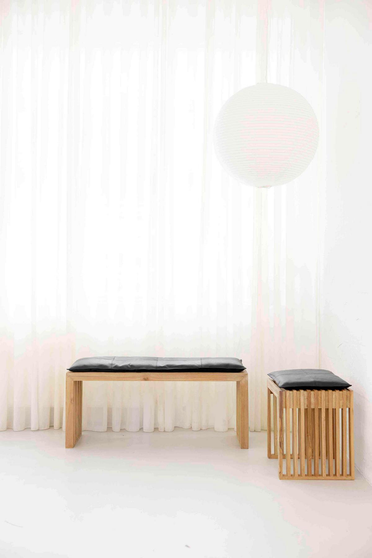 Hocker "Rib", Teak Innenhöhe ca. 39 cm - Teakfarben, KONVENTIONELL, Holz (45/43/35cm) - MID.YOU