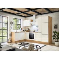 Kotna Kuhinja Premium Marleen, 310x170cm - bela/barve aluminija, Trendi, umetna masa/leseni material (170/310cm) - Respekta