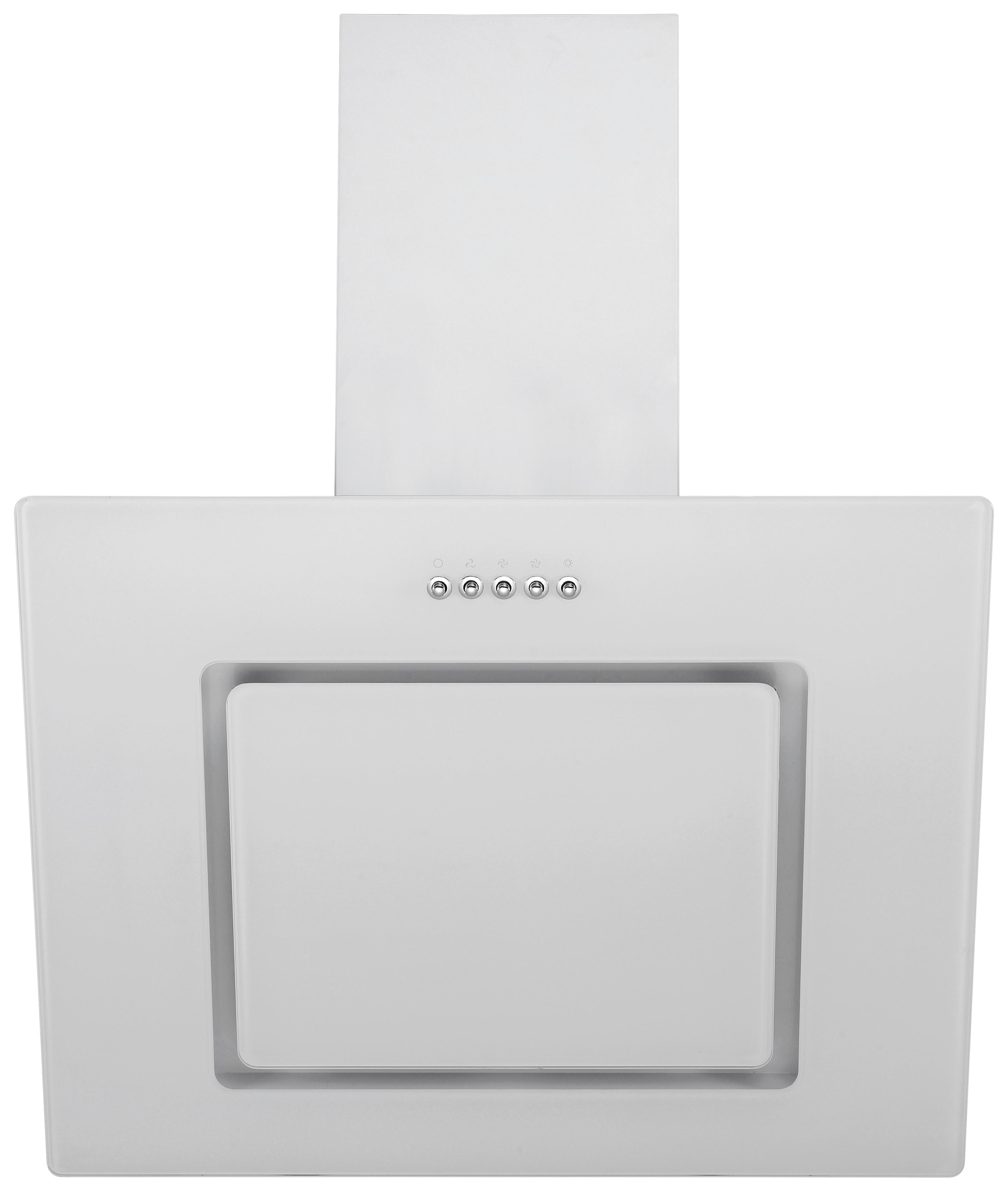 Dunstabzugshaube Svea Metall Glas Weiß B: ca. 60 cm - Weiß, Trend, Glas/Metall (60/73,9-111,9/35cm) - Respekta