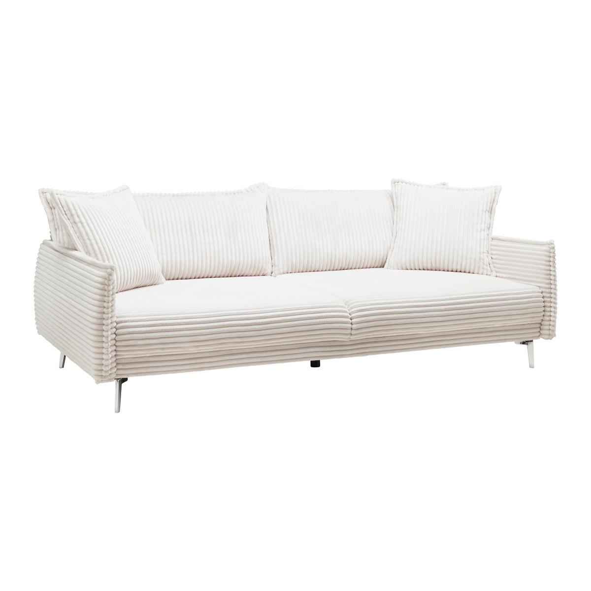 Kanapé Kiss - fehér, Modern, faalapú anyag/textil (241/90/117cm) - Mömax