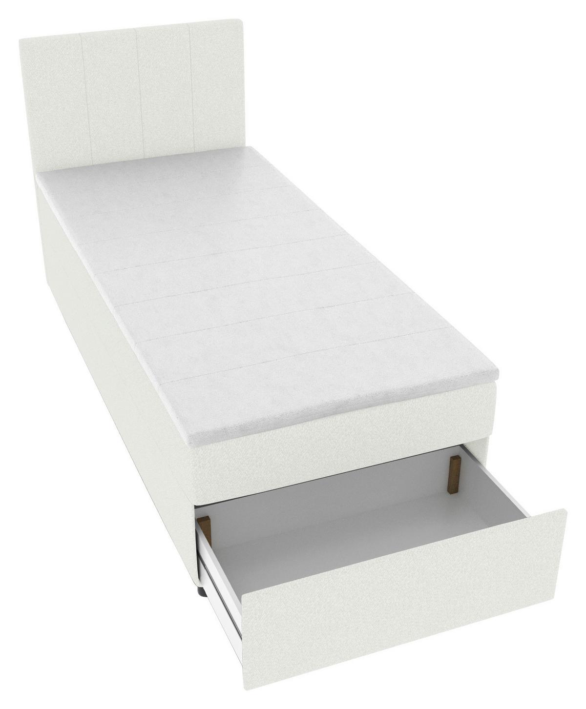 Boxbett Odin Creme ca. 90x200cm - Creme/Schwarz, KONVENTIONELL, Kunststoff/Textil (90/200cm) - Based