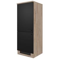 Omara Za Vgradno Napravo Capri, Črna, Hrast - črna/barve hrasta, Konvencionalno, kovina/leseni material (60/160,6/60cm) - FlexWell