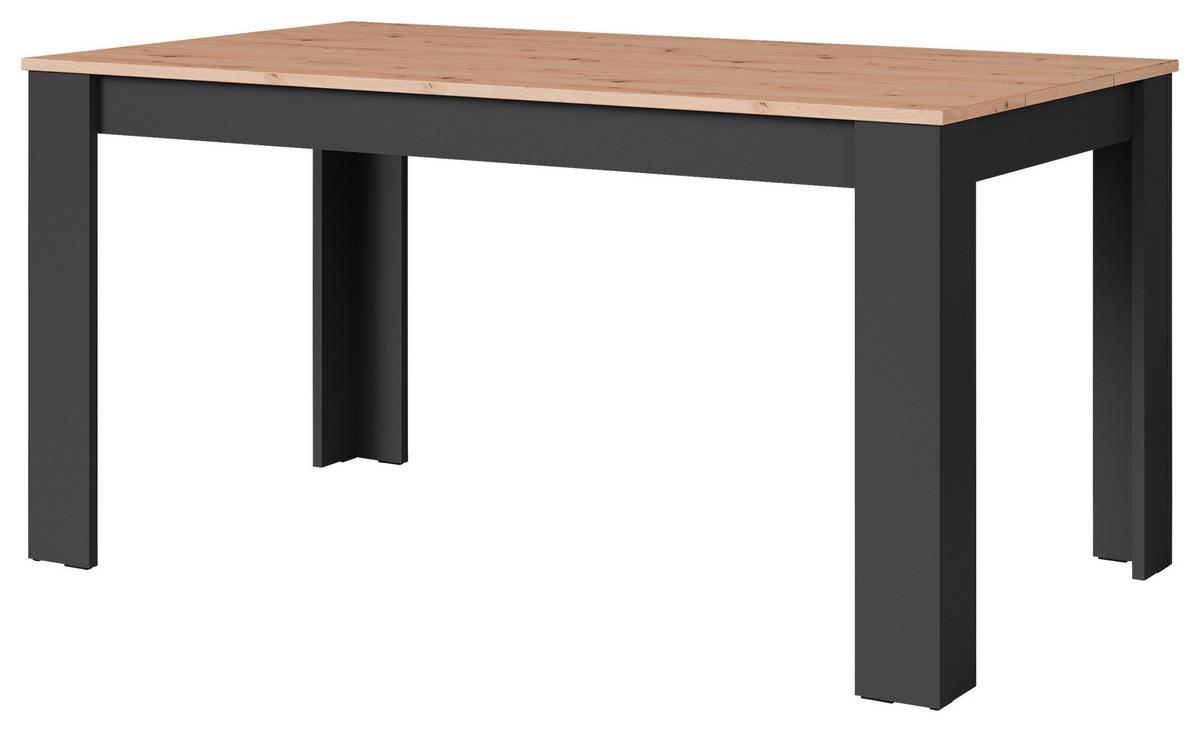 ESSTISCH NORI - Anthrazit/Eiche Artisan, MODERN, Holzwerkstoff (160/90/75cm) - MID.YOU