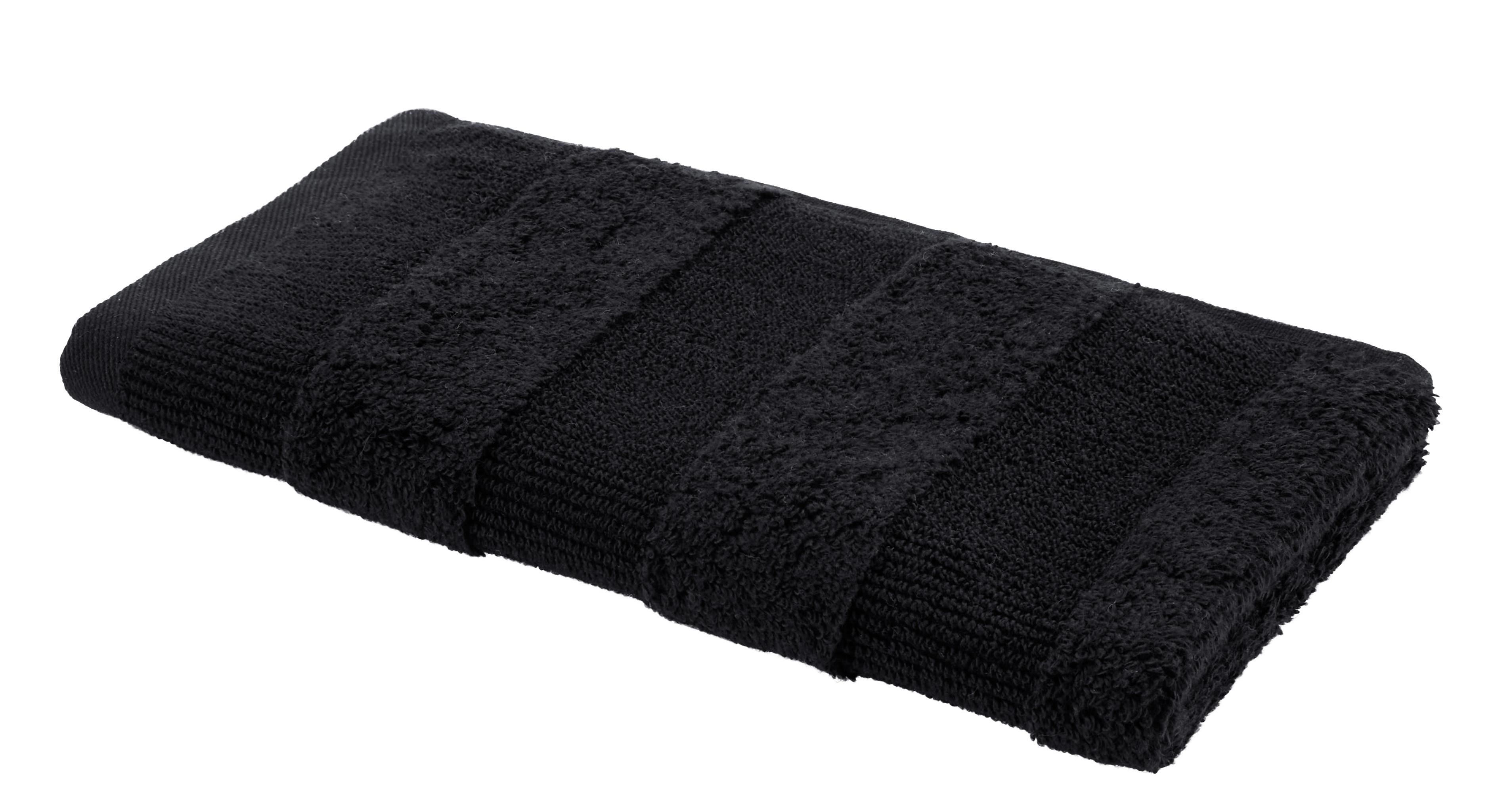 Gästetuch Chris in Schwarz ca. 30x50cm - Schwarz, Textil (30/50cm) - Premium Living