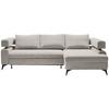 Kutna Garnitura Rosalie - bež/crna, Konvencionalno, tekstil/metal (265/184cm) - Modern Living