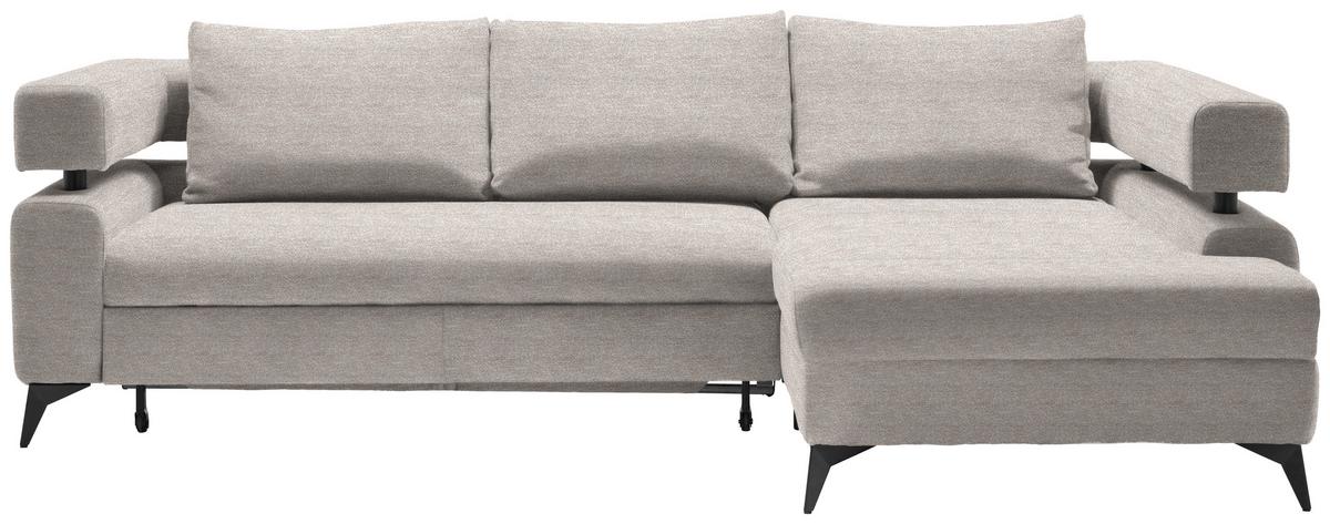 Kutna Garnitura Rosalie - bež/crna, Konvencionalno, tekstil/metal (265/184cm) - Modern Living