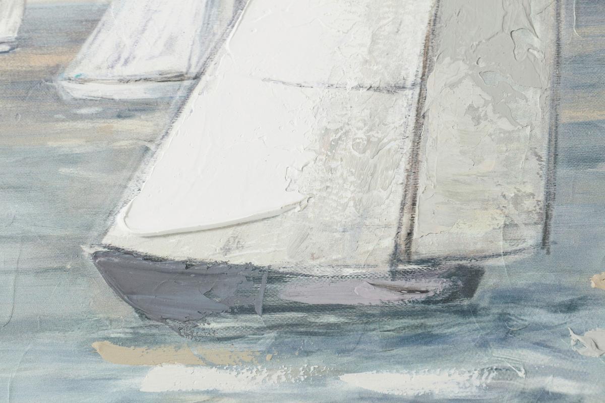 Slika Sa Ramom 100x70cm Maris - bela/pastelno plava, Konvencionalno, drvo/tekstil (100/70/2,8cm) - Mömax