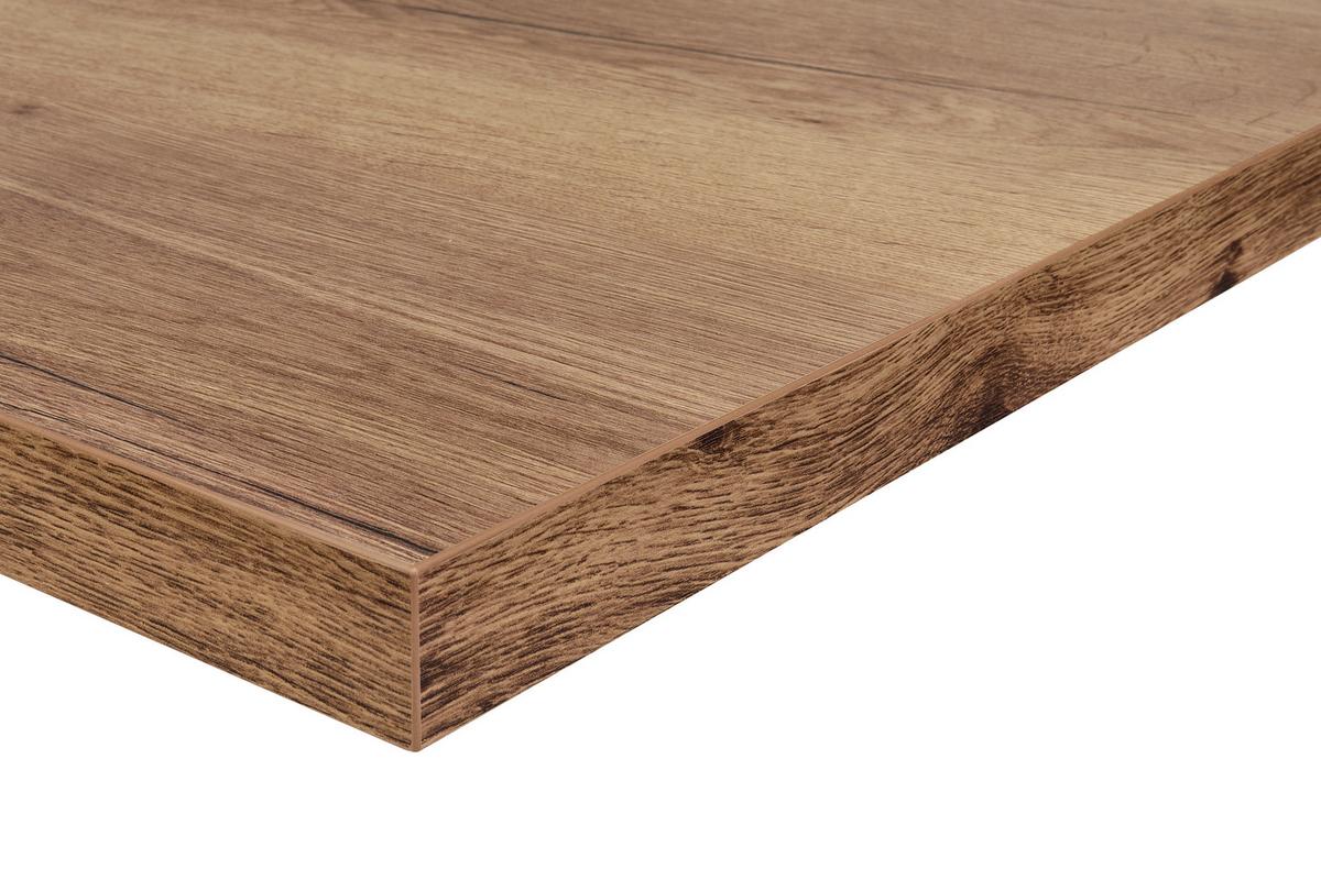 Küchenblock Touch Low m. Geräten Grau - Eiche dunkel/Edelstahlfarben, MODERN, Holzwerkstoff/Metall (330cm) - Nobilia