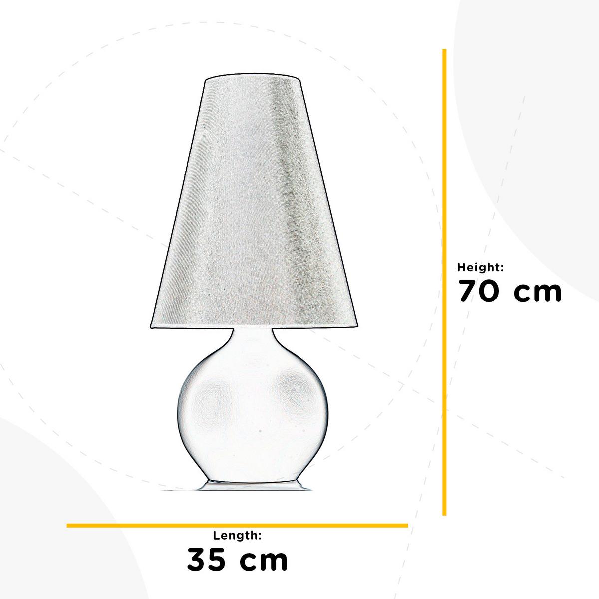 Asztali Lámpa 223/gtelan - fekete, Konventionell, textil/kerámia (35/70cm)